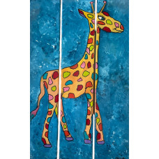 Houten paneel Giraf 8